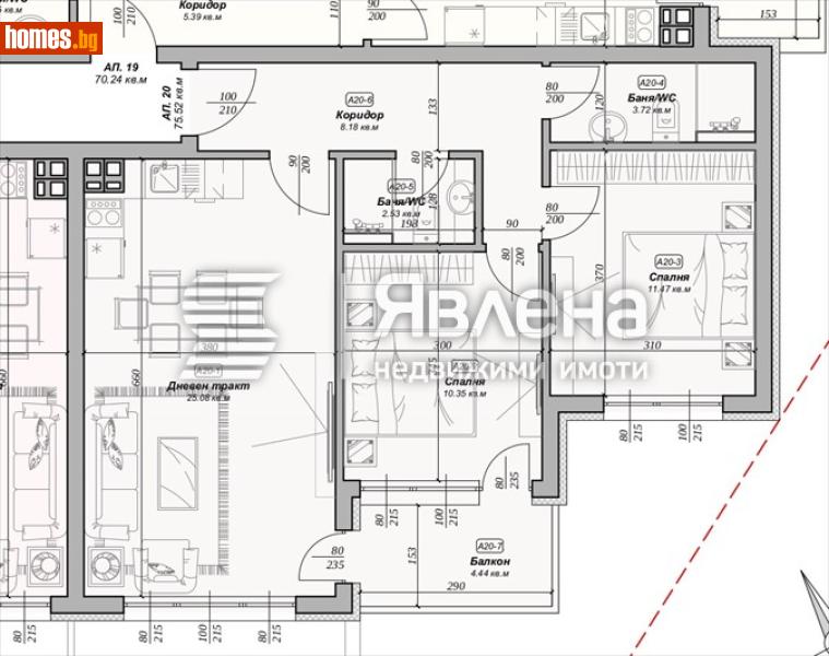 Тристаен, 89m² - Варна, Варна - Апартамент за продажба - ЯВЛЕНА - 119186867