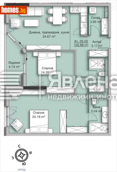 Тристаен, 126m² - Кв. Кръстова Вада, София - Апартамент за продажба - ЯВЛЕНА - 119186945