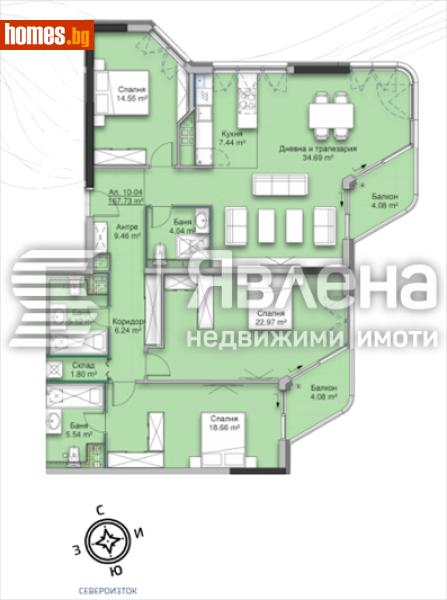 Четиристаен, 205m² - Кв. Кръстова Вада, София - Апартамент за продажба - ЯВЛЕНА - 119186946