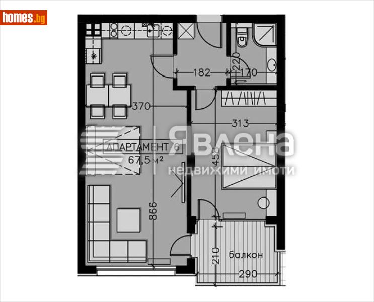 Двустаен, 81m² - Кв. Манастирски Ливади, София - Апартамент за продажба - ЯВЛЕНА - 119186979