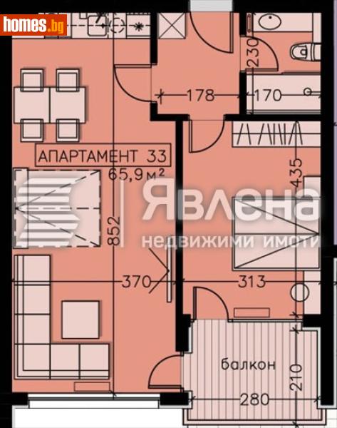 Двустаен, 79m² - Кв. Манастирски Ливади, София - Апартамент за продажба - ЯВЛЕНА - 119233386