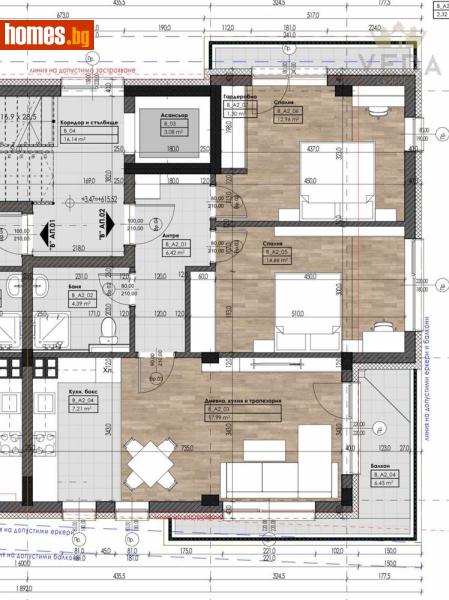 Тристаен, 113m² - Кв. Манастирски Ливади, София - Апартамент за продажба - Веда Корект - 119240418