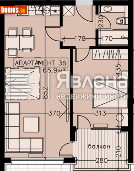 Двустаен, 79m² - Кв. Манастирски Ливади, София - Апартамент за продажба - ЯВЛЕНА - 119252643