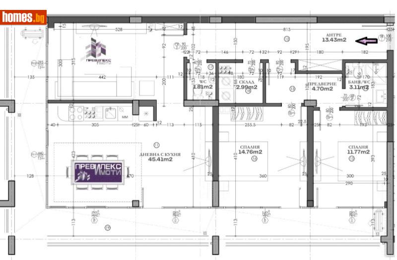 Тристаен, 135m² - Кв. Каменица , Пловдив - Апартамент за продажба - Превилекс имоти ЕООД - 119253984