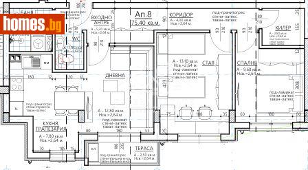 Тристаен, 92m² - Апартамент за продажба - 119267438