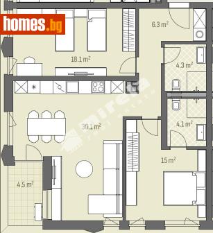 Тристаен, 117m² - Апартамент за продажба - 119268462