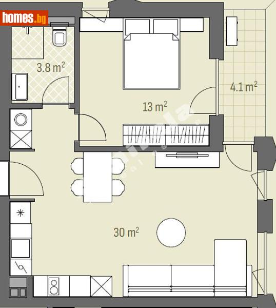 Двустаен, 73m² - Жк. Хаджи Димитър, София - Апартамент за продажба - МИРЕЛА - 119268470
