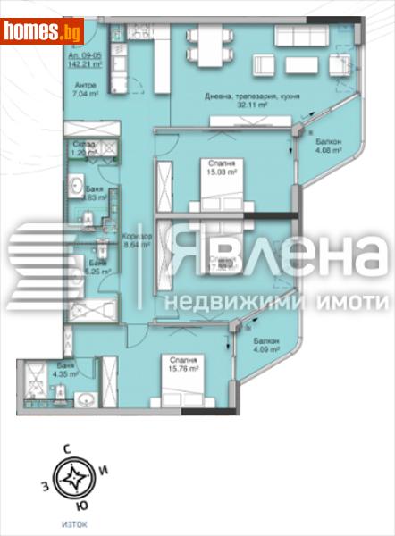 Четиристаен, 174m² - Кв. Кръстова Вада, София - Апартамент за продажба - ЯВЛЕНА - 119268734