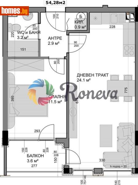Двустаен, 63m² - Кв. Владиславово, Варна - Апартамент за продажба - РОНЕВА ООД - 119286181