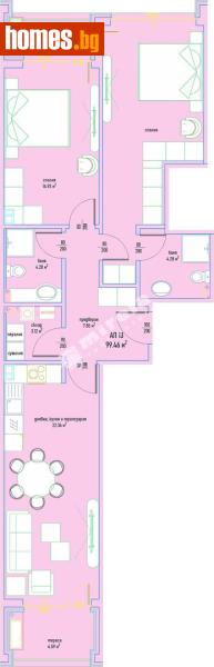 Тристаен, 124m² - Кв. Малинова Долина, София - Апартамент за продажба - МИРЕЛА - 119288267