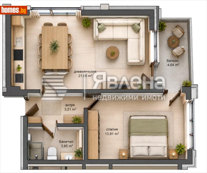 Двустаен, 65m² - С.Равда, Бургас - Апартамент за продажба - ЯВЛЕНА - 119288486