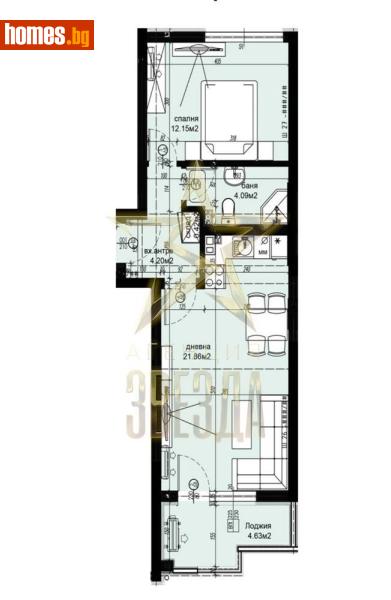 Двустаен, 65m² - Жк. Христо Смирненски, Пловдив - Апартамент за продажба - АГЕНЦИЯ ЗВЕЗДА - 119302315