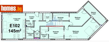 Тристаен, 177m² - Апартамент за продажба - 119333555