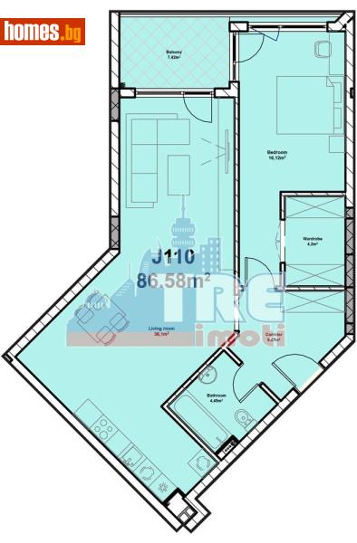 Двустаен, 102m² - Жк. Полигона, София - Апартамент за продажба - ТЕНДЕНЗ РИАЛ ЕСТЕЙТ - 119333584