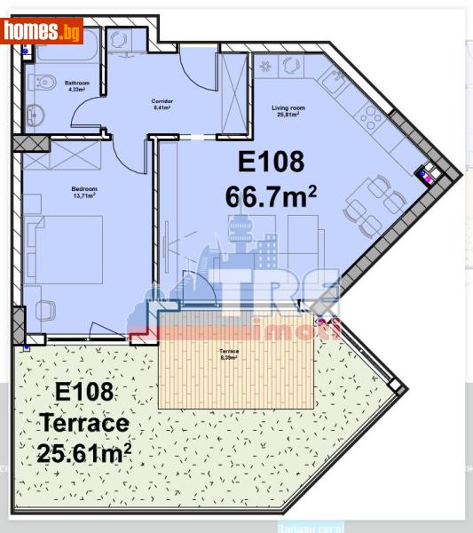 Двустаен, 107m² - Жк. Полигона, София - Апартамент за продажба - ТЕНДЕНЗ РИАЛ ЕСТЕЙТ - 119333587