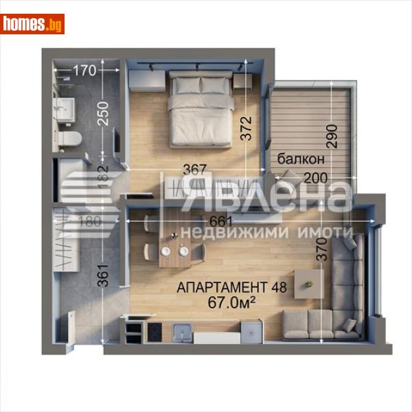 Двустаен, 80m² - Кв. Манастирски Ливади, София - Апартамент за продажба - ЯВЛЕНА - 119365887