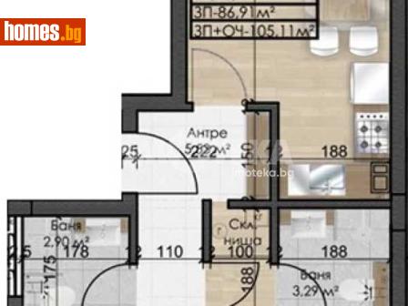Тристаен, 105m² - Апартамент за продажба - 119383419