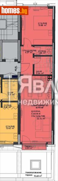 Двустаен, 73m² -  Център, София - Апартамент за продажба - ЯВЛЕНА - 119383505