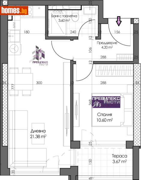 Двустаен, 65m² - Кв. Кършияка, Пловдив - Апартамент за продажба - Превилекс имоти ЕООД - 119384089