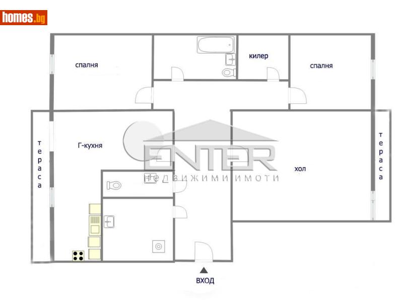 Четиристаен, 92m² - Кв. Владиславово, Варна - Апартамент за продажба - Ентер Недвижими имоти - 119389368
