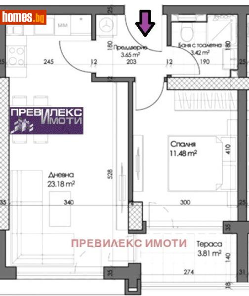 Двустаен, 66m² - Кв. Кършияка, Пловдив - Апартамент за продажба - Превилекс имоти ЕООД - 119424137