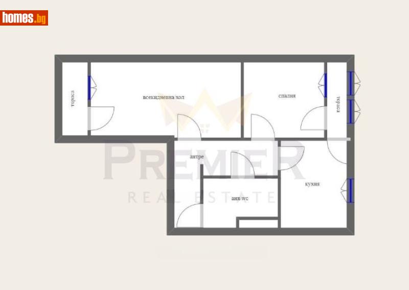 Двустаен, 74m² - Жк. Изгрев, Бургас - Апартамент за продажба - ИМОТИ ПРЕМИЕР - 119469240
