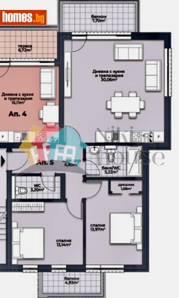 Тристаен, 115m² - Кв. Аспарухово, Варна - Апартамент за продажба - НИКИ ХАУС ООД - 119524411