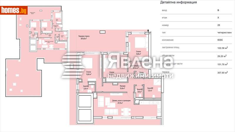 Четиристаен, 151m² - Жк. Младост 4, София - Апартамент за продажба - ЯВЛЕНА - 119541371