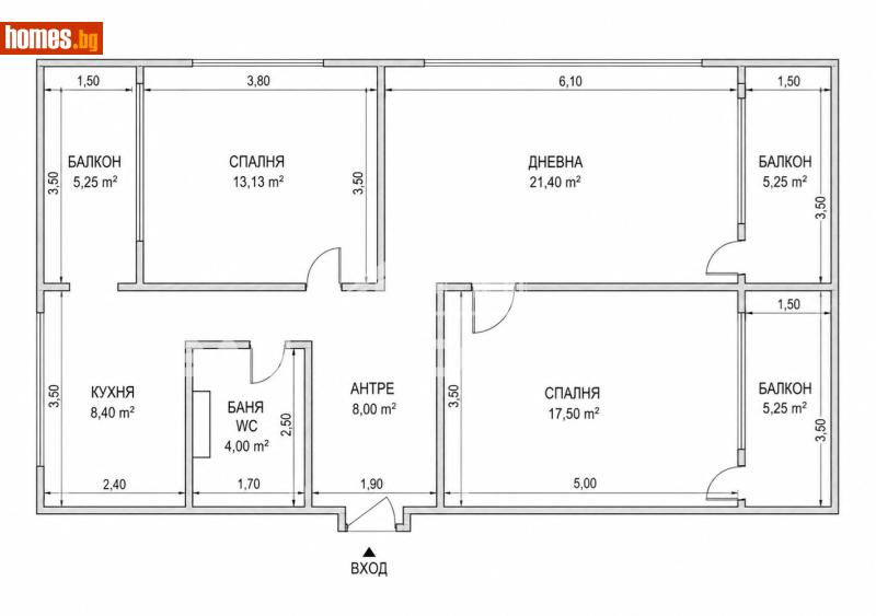 Тристаен, 86m² - Жк. Дружба 1, София - Апартамент за продажба - BasProperties - 119560611