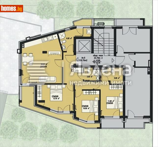 Четиристаен, 140m² - Кв. Бояна, София - Апартамент за продажба - ЯВЛЕНА - 119583616