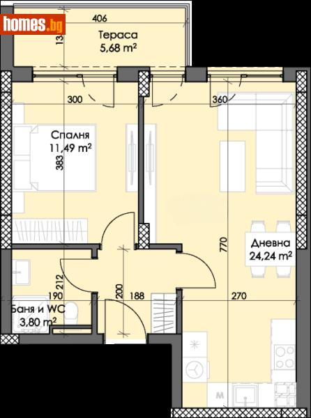 Двустаен, 67m² - Жк. Тракия, Пловдив - Апартамент за продажба - Deluxe Homes - 119600674