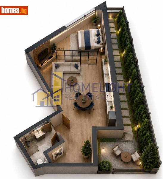 Двустаен, 57m² - Кв. Малинова Долина, София - Апартамент за продажба - ХОУМ ЛАЙТ  - 119617915