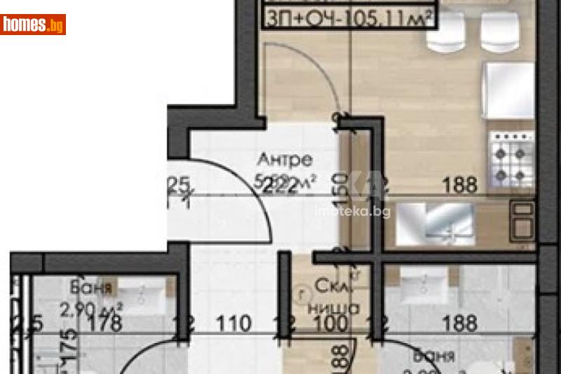 Тристаен, 105m² - Жк. Овча Купел, София - Апартамент за продажба - ИМОТЕКА АД - 119620062