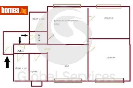 Четиристаен, 105m² - Апартамент за продажба - 119631884