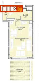 Едностаен, 55m² - Апартамент за продажба - 119640698