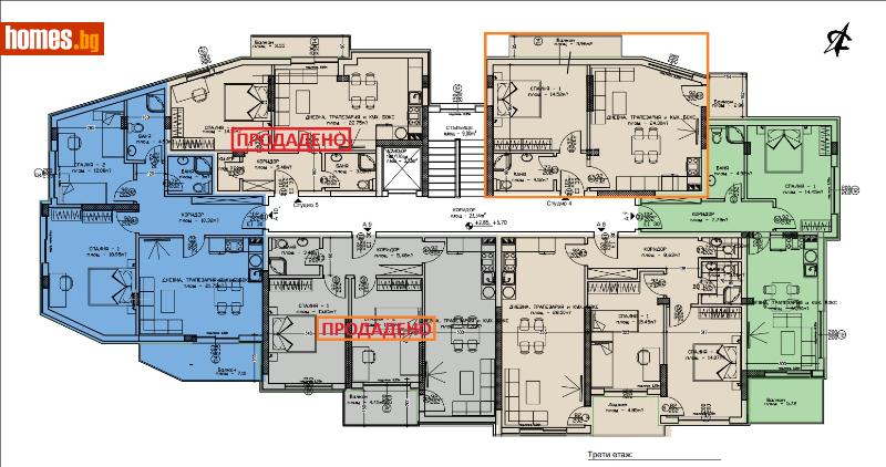 Двустаен, 72m² -  Куба, Хасково - Апартамент за продажба - Имоти Мира - 119643236