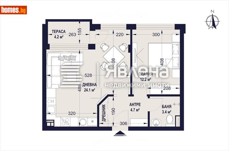 Двустаен, 69m² -  Оборище, София - Апартамент за продажба - ЯВЛЕНА - 119667110