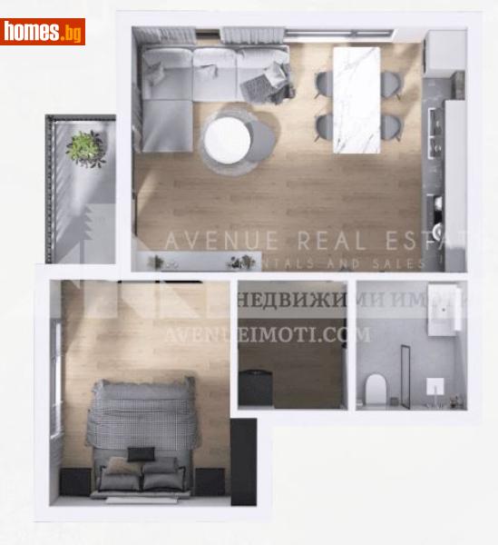 Двустаен, 61m² - Жк. Христо Смирненски, Пловдив - Апартамент за продажба - Avenue Real Estate - 119709366