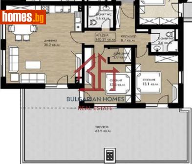 Тристаен, 186m² - Апартамент за продажба - 119710380