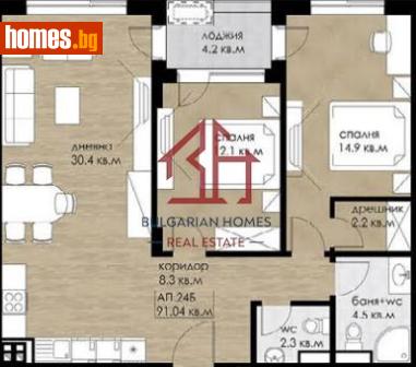 Тристаен, 107m² - Апартамент за продажба - 119710390