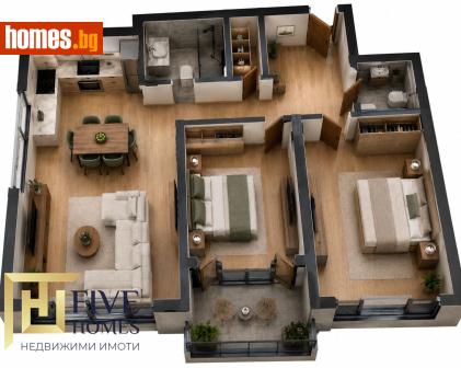 Тристаен, 102m² - Апартамент за продажба - 119723537