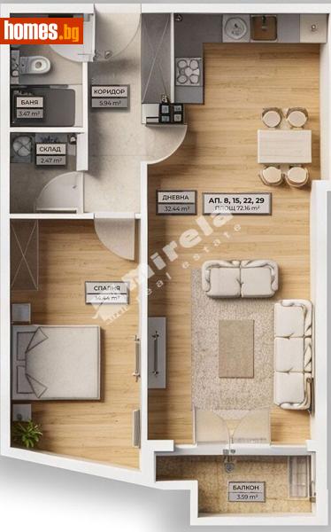 Двустаен, 82m² - Жк. Овча Купел 1, София - Апартамент за продажба - МИРЕЛА - 119752111