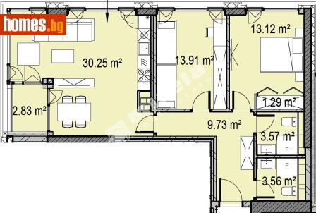Тристаен, 117m² - Апартамент за продажба - 119752325