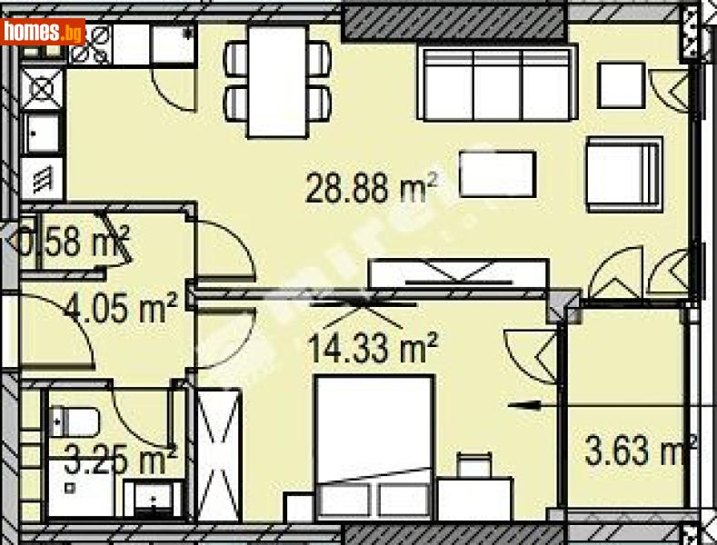 Двустаен, 80m² - София, София - град - Апартамент за продажба - МИРЕЛА - 119752349