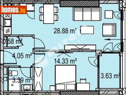 Двустаен, 80m² - Апартамент за продажба - 119752361