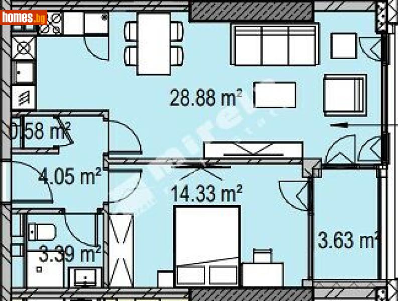 Двустаен, 80m² - София, София - град - Апартамент за продажба - МИРЕЛА - 119752361