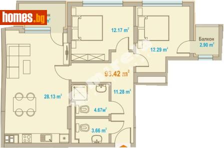 Тристаен, 129m² - Апартамент за продажба - 119752477