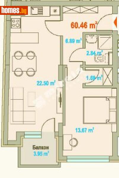 Двустаен, 84m² - Жк. Зона Б19, София - Апартамент за продажба - МИРЕЛА - 119752479