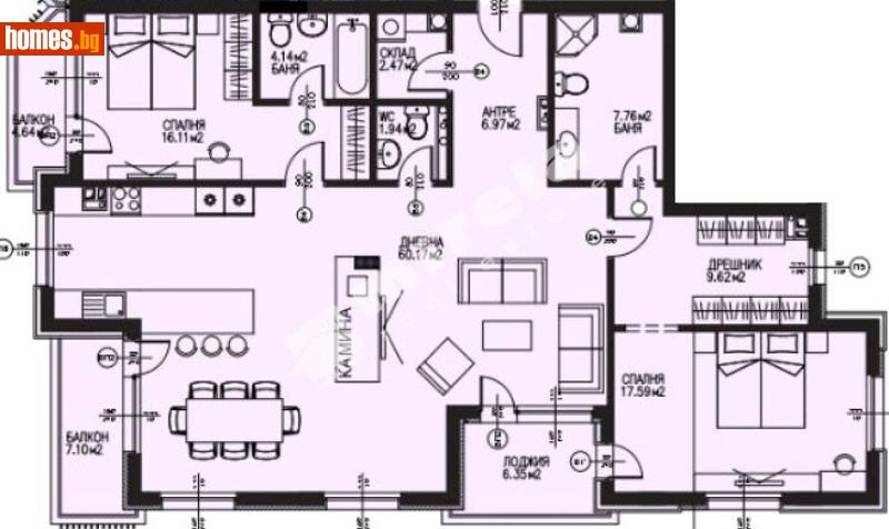 Тристаен, 194m² -  Драгалевци, София - Апартамент за продажба - МИРЕЛА - 119753129
