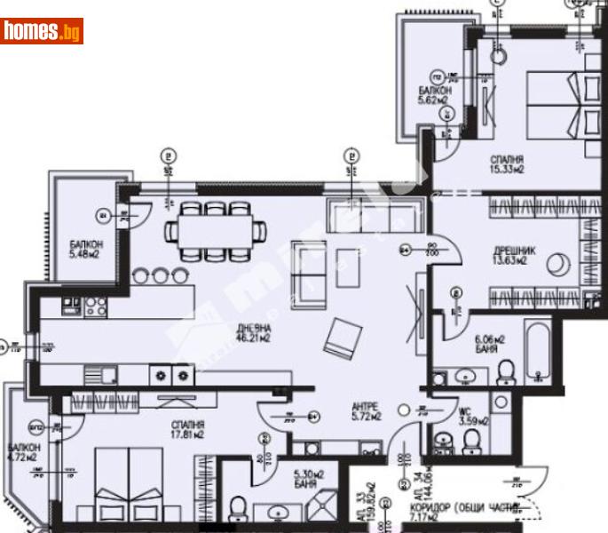 Тристаен, 175m² -  Драгалевци, София - Апартамент за продажба - МИРЕЛА - 119753135